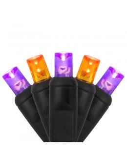 CLP71013 Commercial LED Stringer Purple-Orange Bulbs with 4 Inch Spacing  