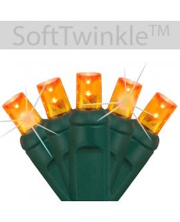 CLP78785 Commercial LED Stringer TWINKLE Amber Bulbs 4 Inch Spacing 