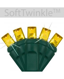 CLP79589 Commercial LED Stringer TWINKLE Gold Bulbs 4 Inch Spacing 