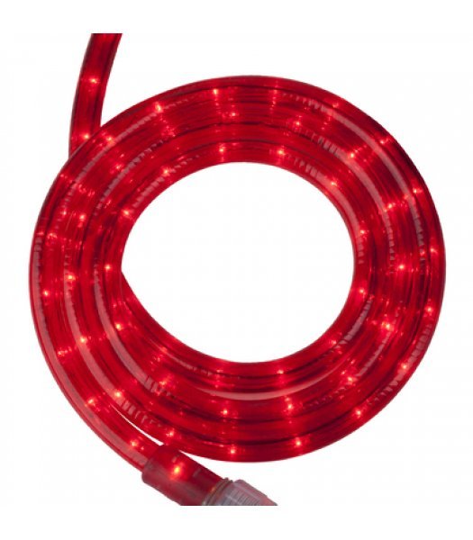 CLU14962 STEADY Incandescent RED Rope Light, 30 ft, 2 Wire, 120 Volt