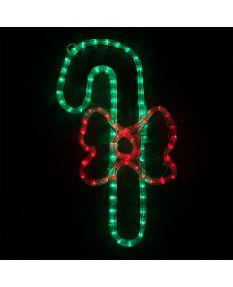 CLP73435  20 Inch LED Candy Cane with Bow Christmas Light Display