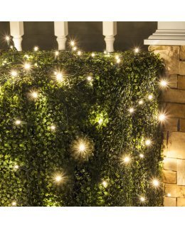 CLU72520 TWINKLE   4 ft x 6 ft Net Light Set with 100 WARM WHITE LED lights & Green Wire