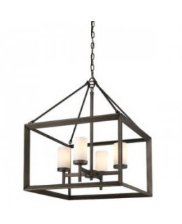 Golden Lighting 2073-4 GMT-OP Smyth 21 Inch Chandelier