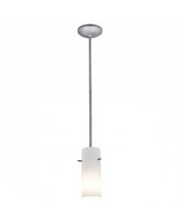 Access 28030-4R-BS-OPL Glass Cylinder Rod Pendant 