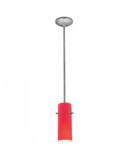 Access 28030-4R-BS-RED Glass Cylinder Rod Pendant 