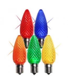 CLP6174 C9 Twinkle Multi-color LED Bulbs PACK OF 25
