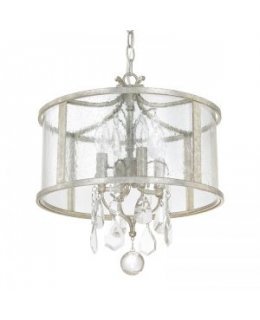 Capital Lighting 9484AS-CR Blakely Drum Pendant 