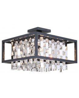 DVI Lighting DVP6311GR-CRY Amethyst 12 Inch Ceiling Semi-Flush Mount