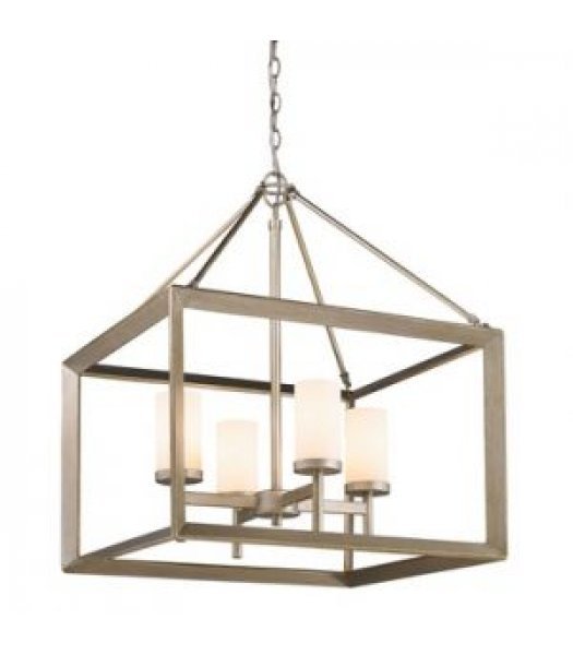 Golden Lighting 2073-4 WG Smyth 21 Inch Chandelier 