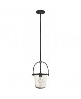Hinkley  3031DZ Clancy Series Pendant Light Fixture Aged Zinc-Clear Finish