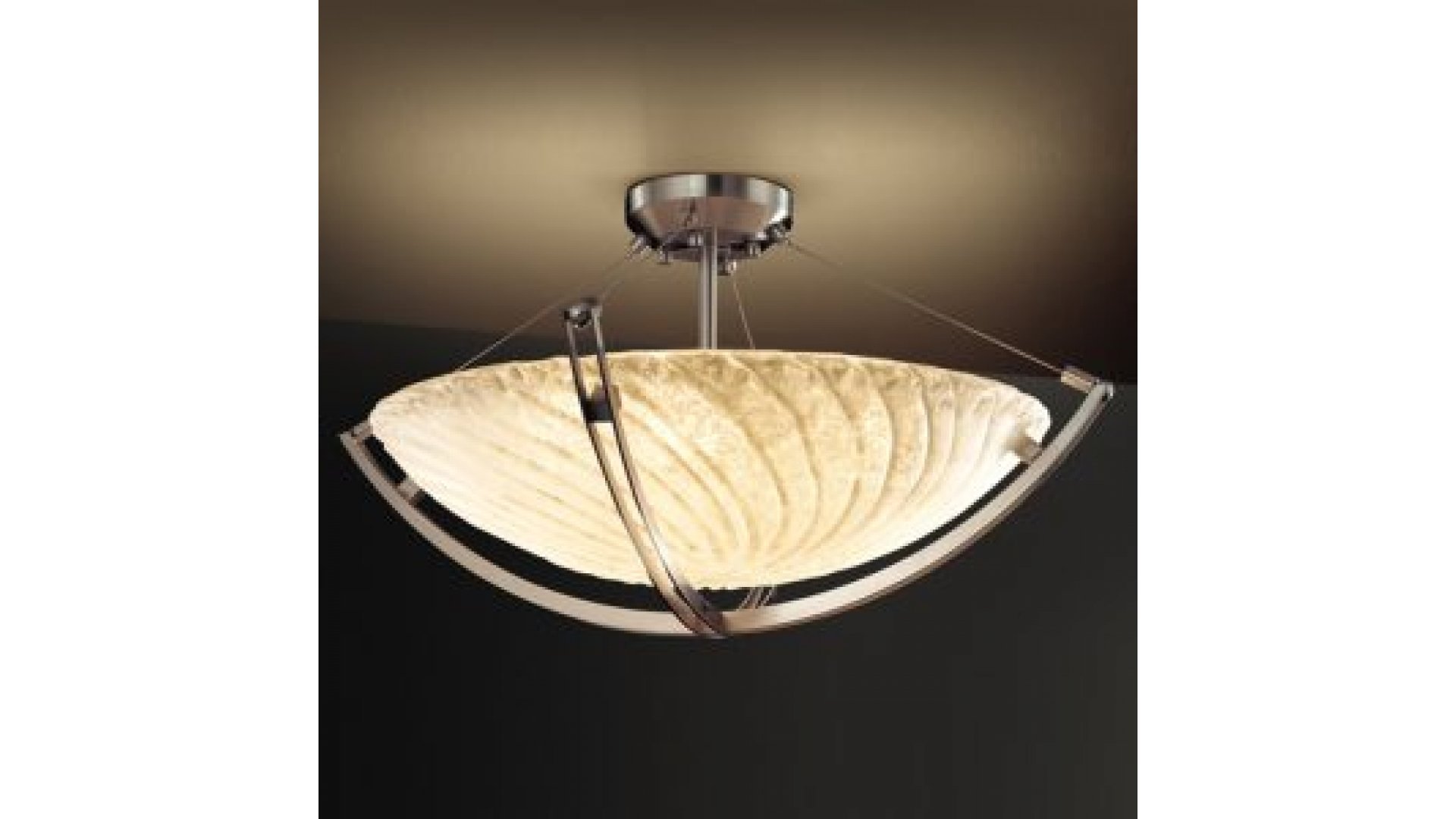 Justice Design GLA-9712-35-WH-NI-L-5000 Waterwash LED Semi Flush Mount ...