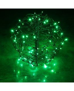 CLP13775 LED Christmas Light Ball Green Fold Flat Christmas Light Display