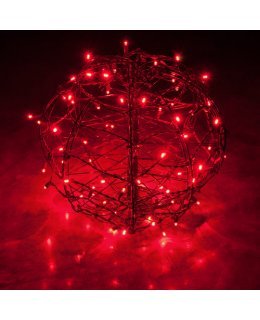 CLP13774 LED Christmas Light Ball Red Fold Flat Christmas Light Display