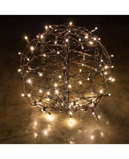 CLP13771 LED Christmas Light Ball Warm White Flat Christmas Light Display