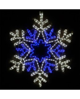 CLP73407 48 Point LED Cool White and Blue Snowflake