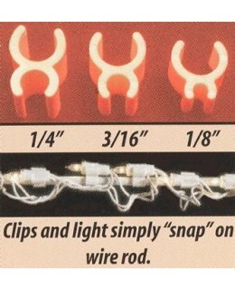 CLP5275  Christmas light .25 Inch Mini Light Sculpture Light Clips Package of 100