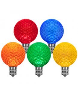 CLP13618  E17-C9 Base  .85W Multi-color G50 LED Bulbs  PACK OF 25