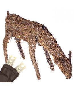 CLU21358  Commercial Grade 42' Grapevine Drinking Doe, 150 Warm White LED Lights