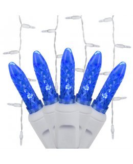 CLP5860 LED Blue Icicle Lights on 7.5 Ft White Wire