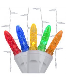 CLP5864 LED Multi-Color Icicle Lights on 7.5 Ft White Wire