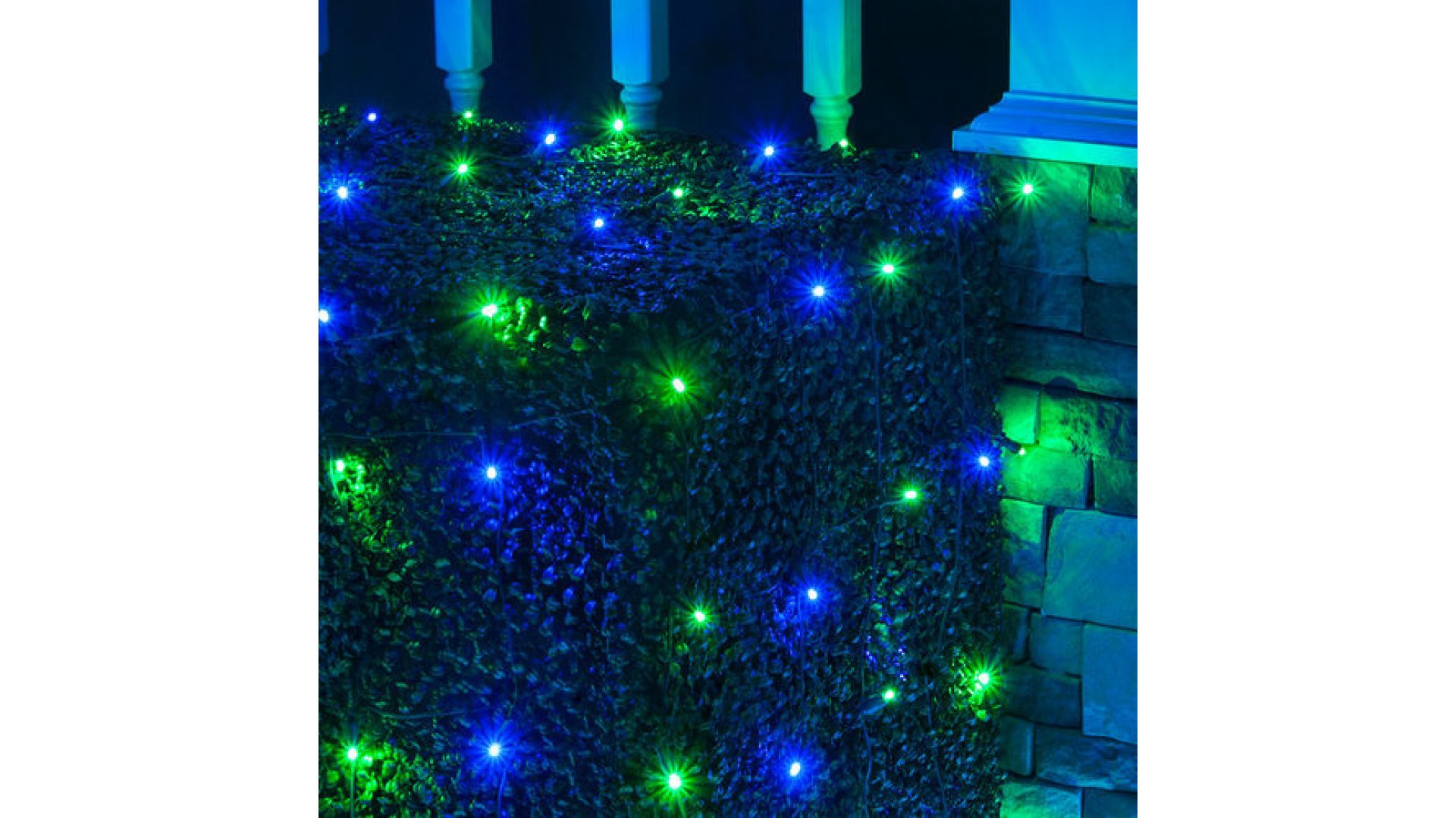 CLU72477 4 ft x 6 ft Net Light Set with 100 Blue-Green LED lights ...