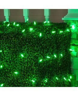 CLU72500 4 ft x 6 ft Net Light Set with 100 Warm Green LED lights & Green Wire