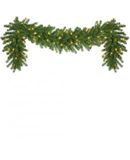 CLP14039 Commercial Grade 9 Ft Long - 14 Inch Wide Warm White LED Prelit Olympia Pine