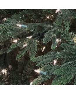 CLP7304  LED 6.5 FT Prelit Warm White CAROLINA FIR Christmas Tree, 700 light count 10 YEAR WARRANTY