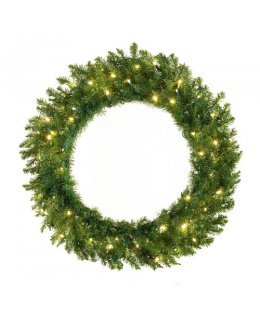 CLP12277 30 Inch LED Commercial Grade Norway Spruce Prelit Wreath 100 Multi-color LED 5mm Lights