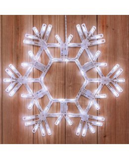 CLP6462  20 Inch LED Folding Snowflake Decoration 70 Cool White Lights