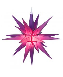 CLP13631 14 Inch Purple LED Moravian Star with 12 plastic spires
