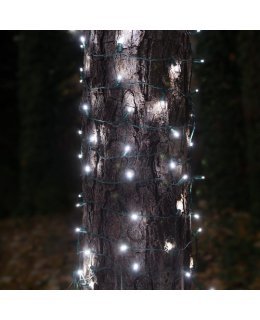 CLU71305 2 ft x 6 ft TREE TRUNK WRAP Light Set with 100 Cool White LED lights & GREEN WIRE
