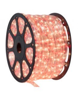CLU14975 CHASING Incandescent RED/CLEAR Rope Light, 150 ft, 3 Wire, 120 Volt