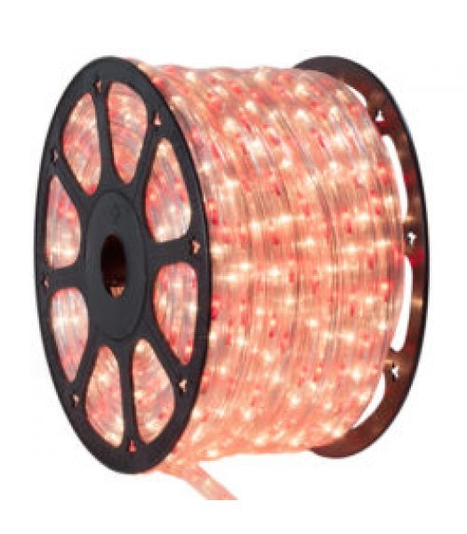 120V 1/2 inch 3 Wire CHASING Incandesant RED/CLEAR Rope Light