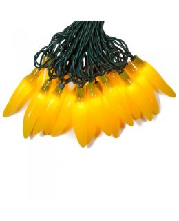 CLP13141 YELLOW Chili Pepper Light Set - 35 Lights 14.5 ft
