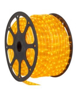 CLU17365 CHASING Incandescent YELLOW Rope Light, 150 ft, 3 Wire, 120 Volt